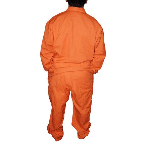 Red Kap Orange Industrial Coveralls Unisex Workwear Jumpsuit 50R Made in Mexico - Picture 3 of 9